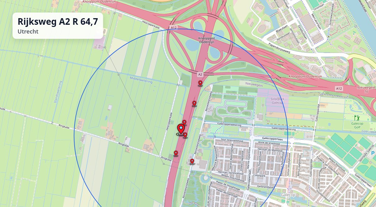 Rijksweg A2 R 64,7 – Utrecht